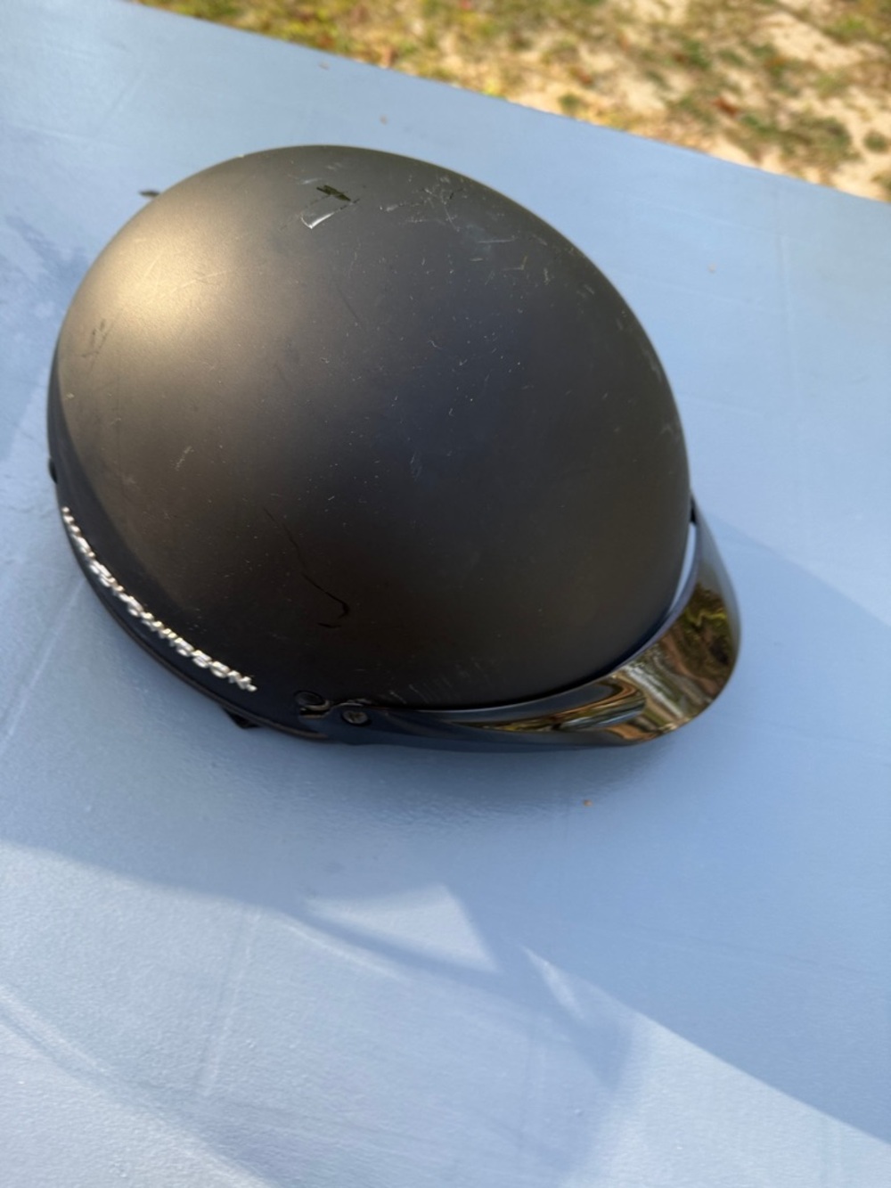 Harley-Davidson Black Matte Half Helmet with Tinted Visor - Picture 7 of 7